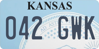 KS license plate 042GWK