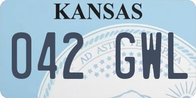 KS license plate 042GWL