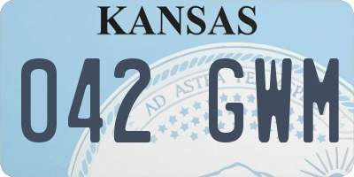 KS license plate 042GWM