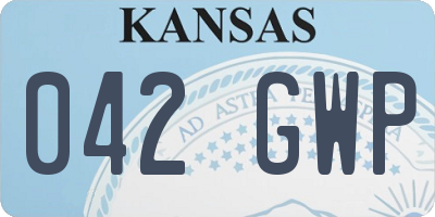 KS license plate 042GWP