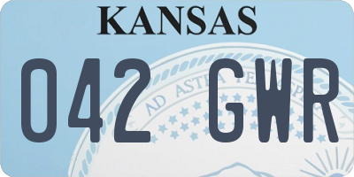 KS license plate 042GWR
