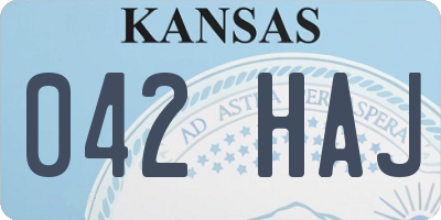 KS license plate 042HAJ
