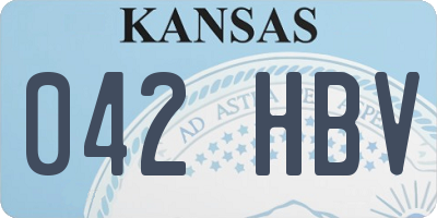 KS license plate 042HBV