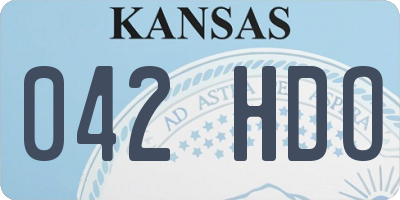 KS license plate 042HDO