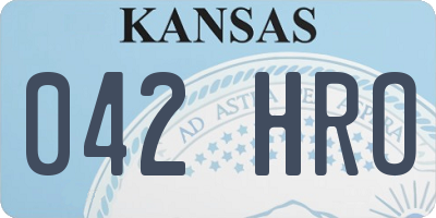 KS license plate 042HRO
