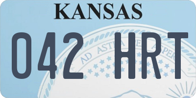 KS license plate 042HRT