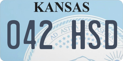KS license plate 042HSD