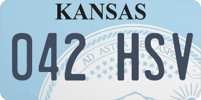 KS license plate 042HSV