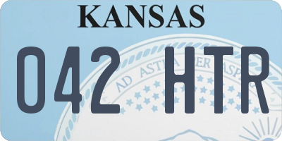 KS license plate 042HTR