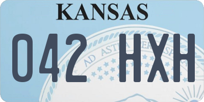 KS license plate 042HXH