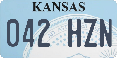 KS license plate 042HZN