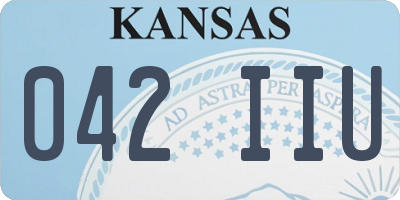 KS license plate 042IIU