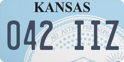 KS license plate 042IIZ