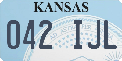 KS license plate 042IJL