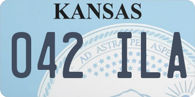 KS license plate 042ILA