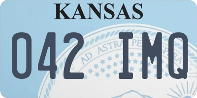 KS license plate 042IMQ