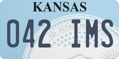 KS license plate 042IMS