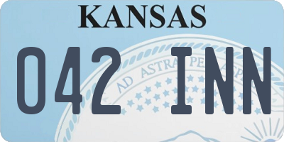 KS license plate 042INN