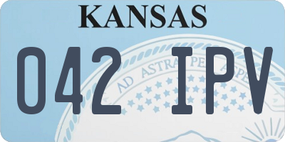 KS license plate 042IPV