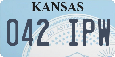KS license plate 042IPW
