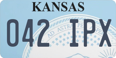 KS license plate 042IPX