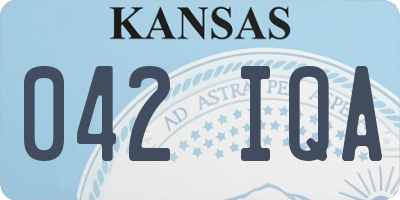 KS license plate 042IQA