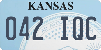 KS license plate 042IQC