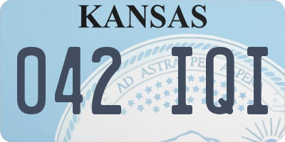 KS license plate 042IQI