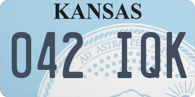 KS license plate 042IQK