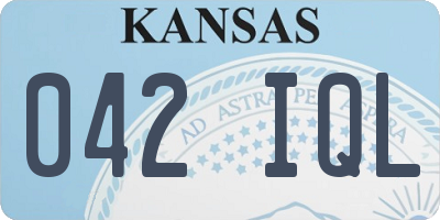 KS license plate 042IQL