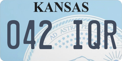 KS license plate 042IQR