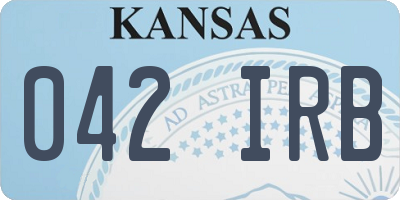 KS license plate 042IRB