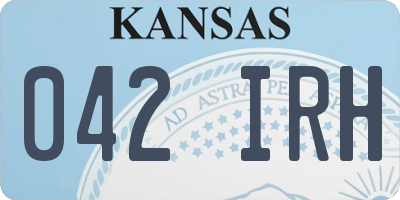 KS license plate 042IRH