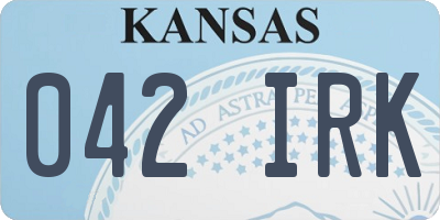 KS license plate 042IRK