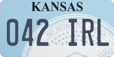 KS license plate 042IRL