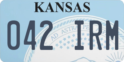 KS license plate 042IRM