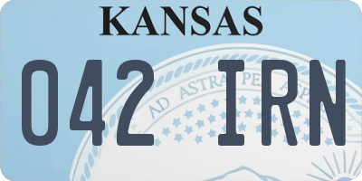 KS license plate 042IRN