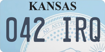KS license plate 042IRQ
