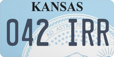 KS license plate 042IRR
