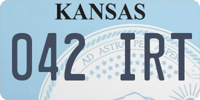 KS license plate 042IRT