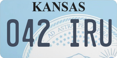 KS license plate 042IRU