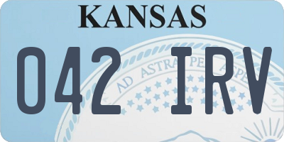 KS license plate 042IRV