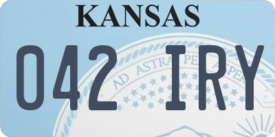 KS license plate 042IRY