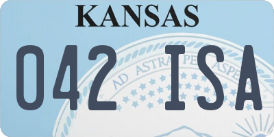 KS license plate 042ISA