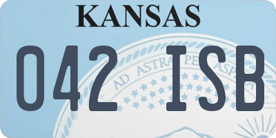 KS license plate 042ISB