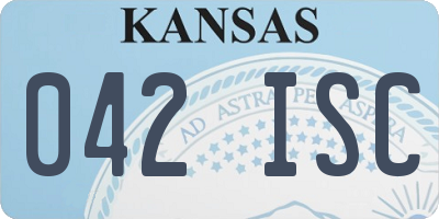 KS license plate 042ISC