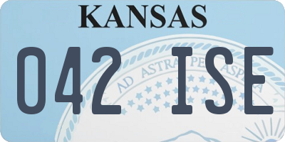 KS license plate 042ISE