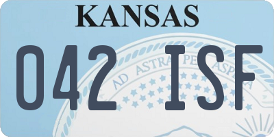 KS license plate 042ISF