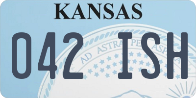 KS license plate 042ISH