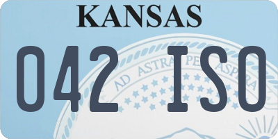 KS license plate 042ISO